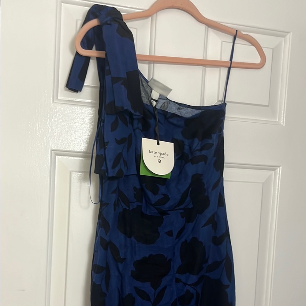 Kate Spade Blue One Shoulder Sheath Jumpsuit